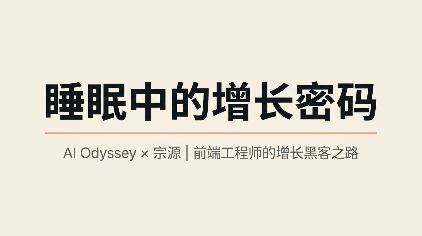 睡觉也能做增长：一个前端工程师转型增长黑客的实战手册